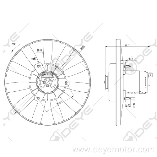 Car radiator cooling fan for VW GOLF VENTO